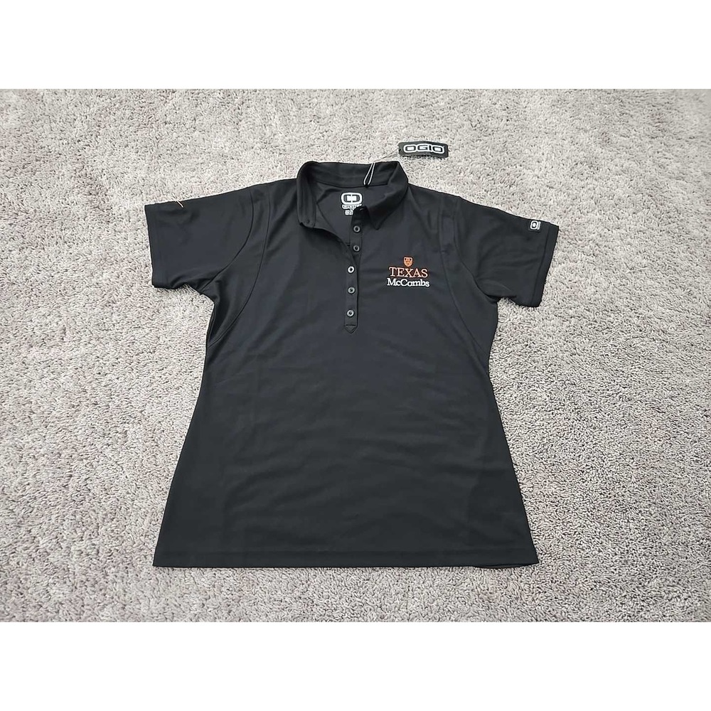 Texas McCombs‎ Polo Shirt Womens L Texas Ogio Black NEW